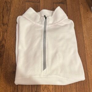 New Balance White Quarter Zip